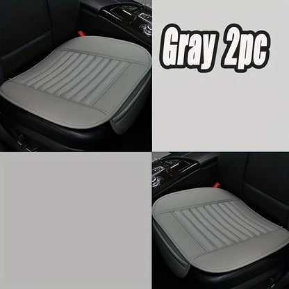 Backless Car Seat Cushion Two-Piece Front Pad Set with 52 x 50cm Size in Black, Beige or Gray