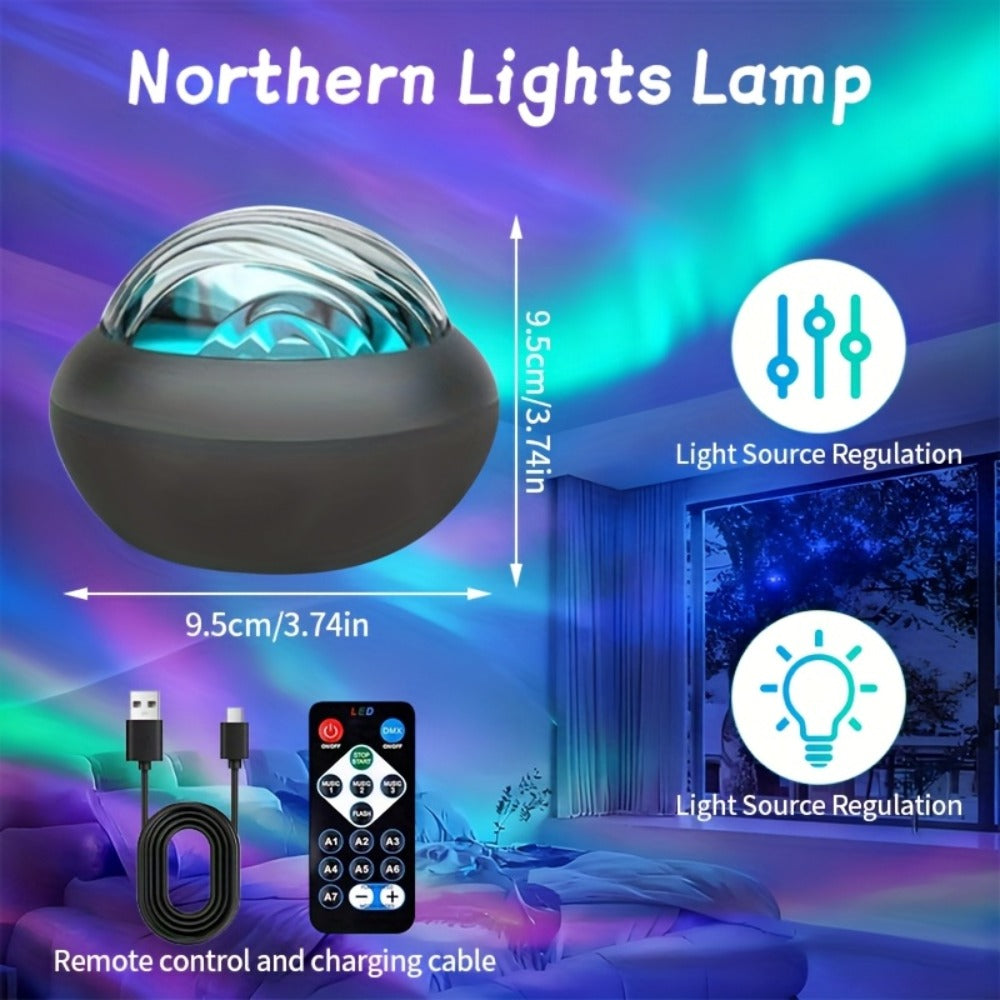 LED Star Projector Night Light USB Powered, 7-Star Galaxy Starry Sky & Water Ripple Effect Lamp for Bedroom Camping Wedding Home Decor