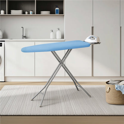 Full-Size 52-by-14-Inch Folding Ironing Board with Four-Leg Stand and Iron Rest in Four Colors