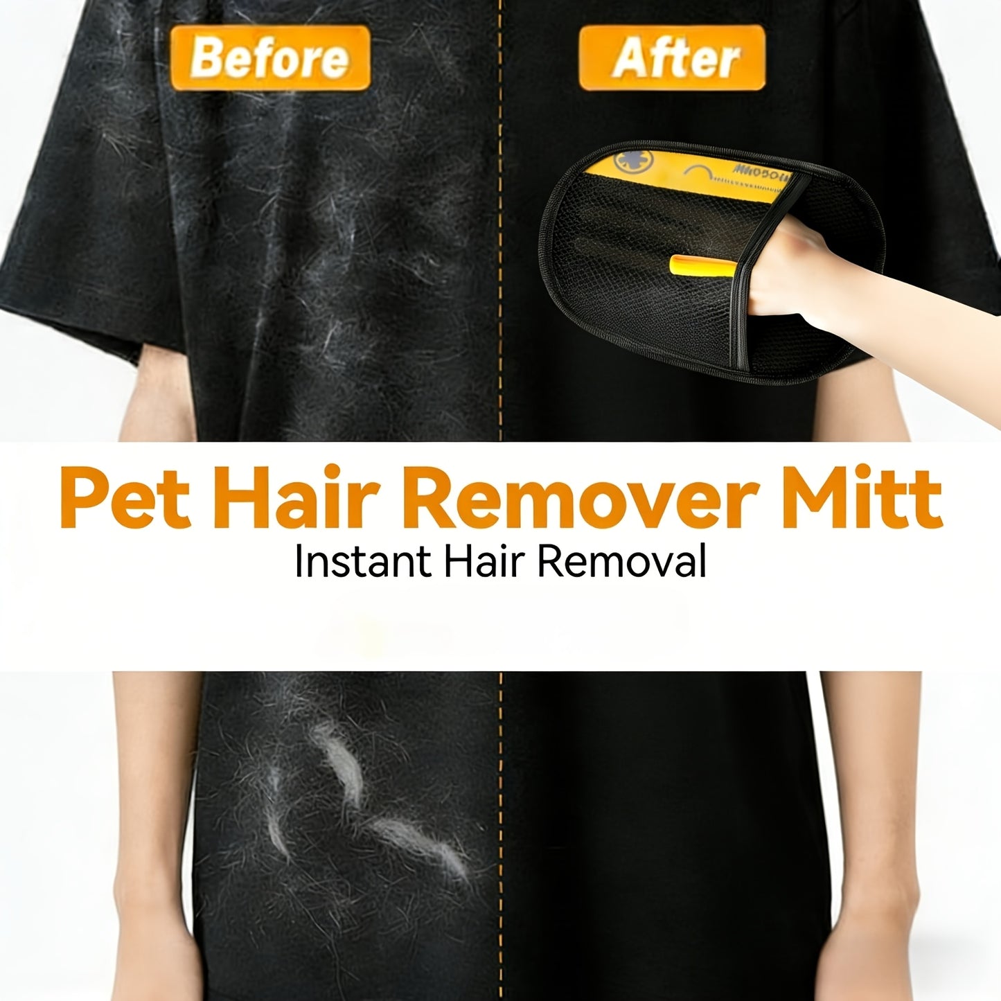 Pet Hair Removal Gloves 4-Pack – Static Elimination Technology, Reusable Lint Remover for Sofa, Bedding, Clothing, Blankets, Cat & Dog Beds