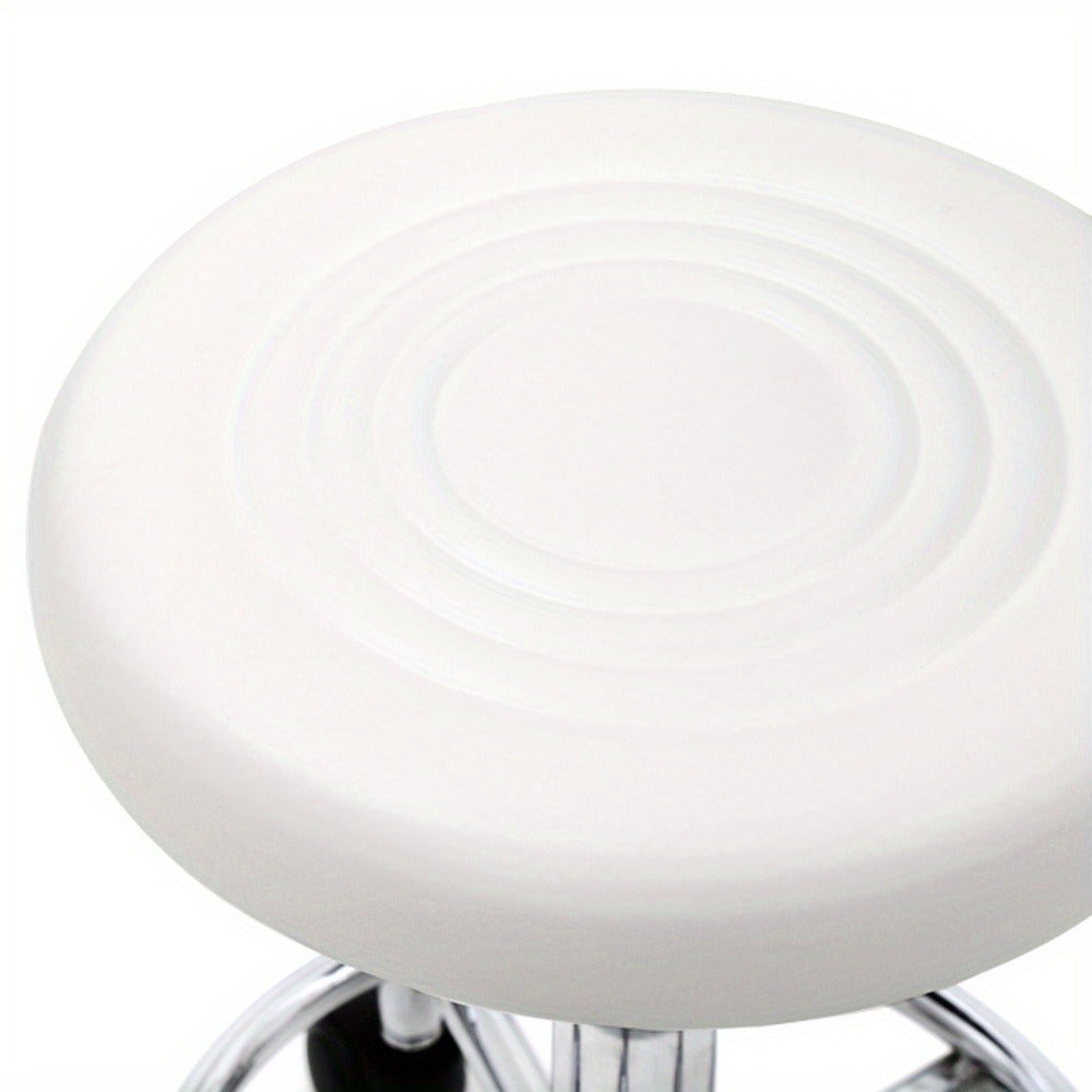 Saddle & Round Salon Stool with Backrest 360-Degree Swivel, Adjustable Height Professional Chair for Salon