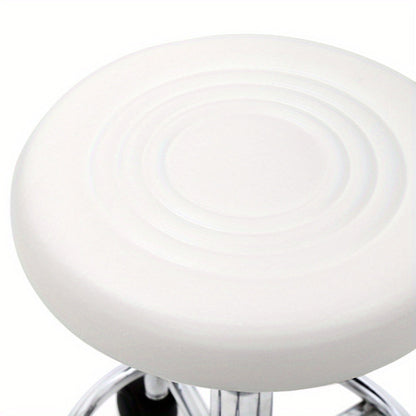 Saddle & Round Salon Stool with Backrest 360-Degree Swivel, Adjustable Height Professional Chair for Salon