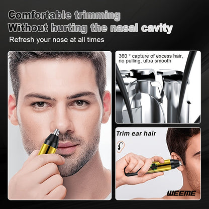 4-Piece Grooming Kit for Men USB Rechargeable Electric Shaver Beard Trimmer Nose Hair, for Everyday Face, Beard and Body Grooming