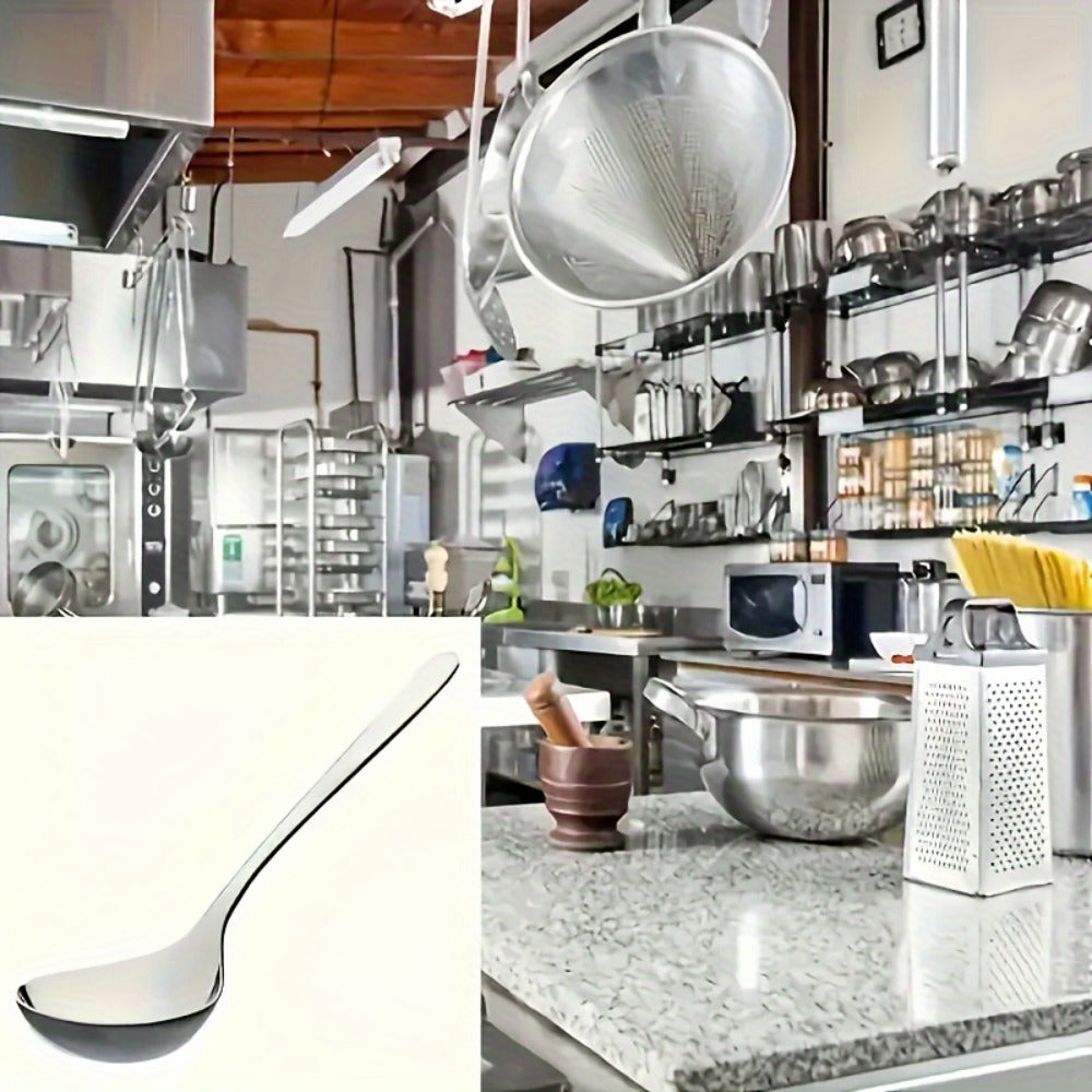 Kitchen Utensils Long-Handle 304 Stainless Steel Soup Spoon Set in 4, 8 or 12 Piece Packs for Serving