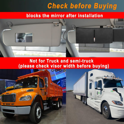 Sun Visor Extender Polarized PC Material | Driver & Passenger Side Clip-On, Adjustable Glare & UV Blocker, Fits All Vehicles