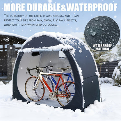 Bike Storage Shed Tent Outdoor Bicycle Cover Shelter 210D Oxford PU4000 for 2-3 Bikes Lawn Mower Garden Tool Storage