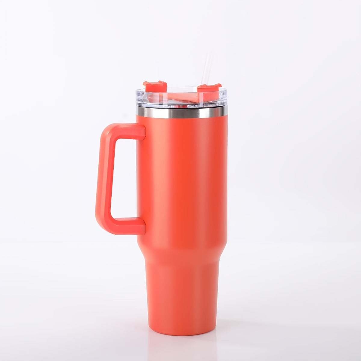 Insulated Tumbler 40oz with Handle & Straw Lid – Double-Wall Vacuum 304 Stainless Steel Travel Cup, Leakproof & Rustproof