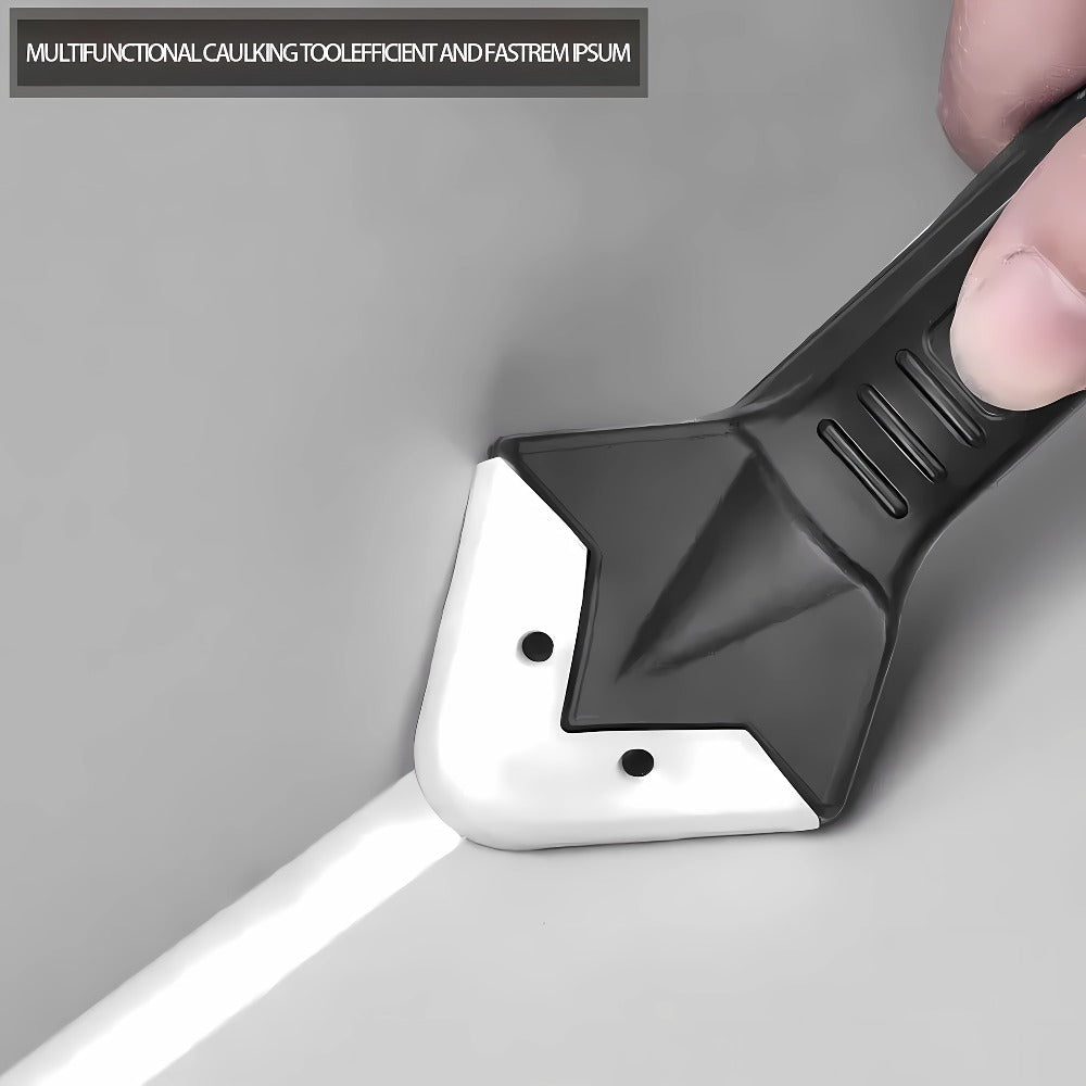 Grout Removal Tool Set 6-in-1 with 5 Replaceable Stainless Steel Blades – Multi-Function Tile Grout Scraper