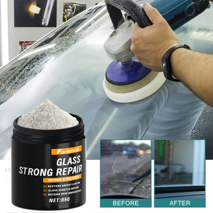 Glass Polishing Powder – Nano Windshield Scratch Repair & Clarity Restoration, Safe for All Glass Types, Car Windshield Detailing