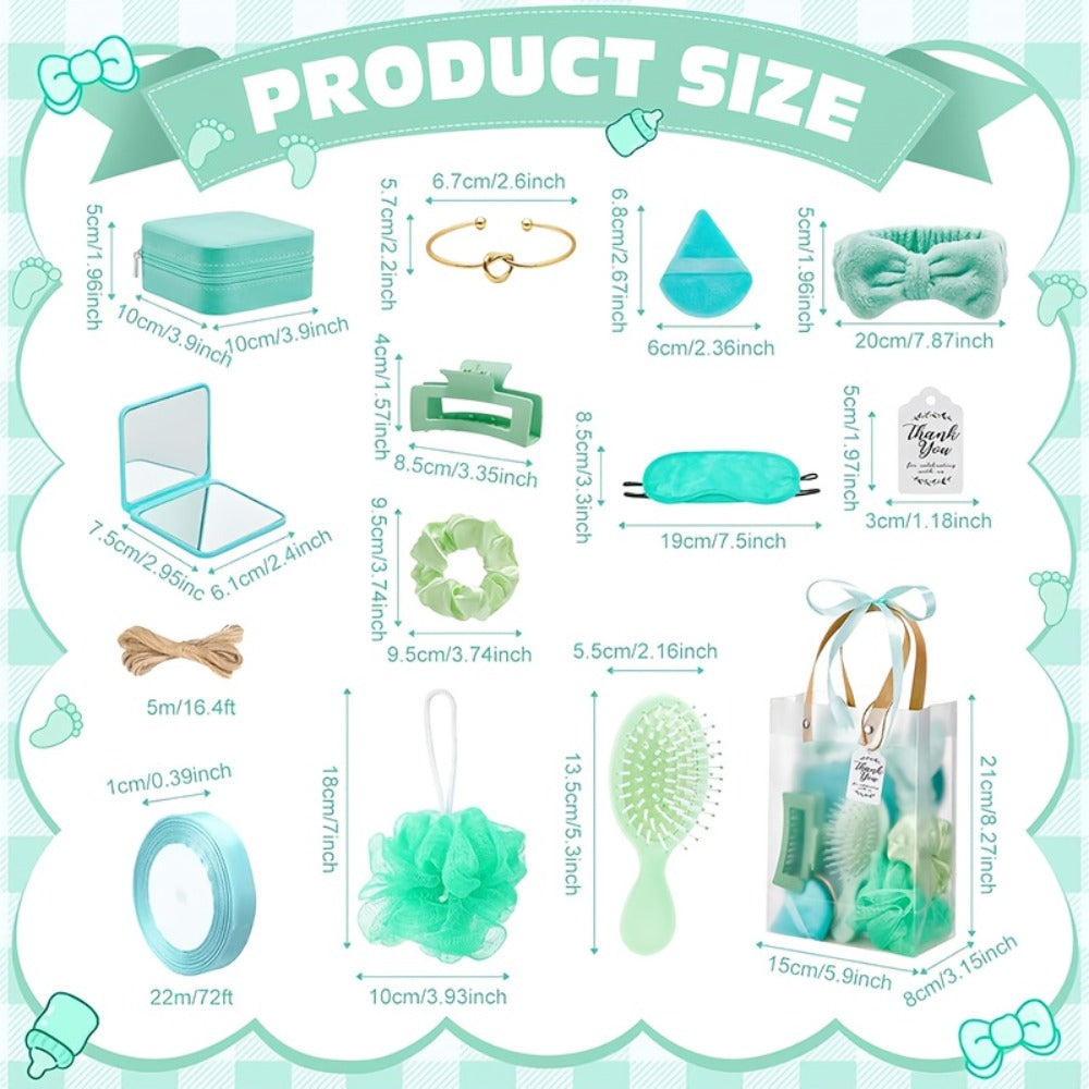 Party Favor Set for Women 74pcs, Wedding & Bridal Shower Gift Pack with Headbands, Bracelets, Jewelry Boxes