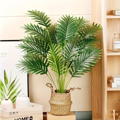 Artificial Palm Leaf Stems, Two-Piece Greenery Set at 26.77 Inches without Included Planter or Basket