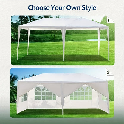 Party Tent 10x20 Outdoor Canopy Gazebo 6 Removable Sidewalls Wedding for Garden, Patio and Yard Use