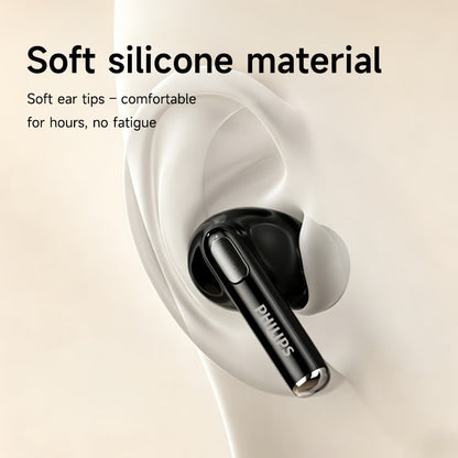Wireless Earbuds Philips Bluetooth 6.0 Semi-Open Back with Rechargeable Case in White or Black