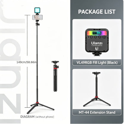 ULANZI VL49 RGB Video Light 360° Full Color LED Camera Light Panel - 2000mAh Rechargeable for an Everyday Personal Care Routine