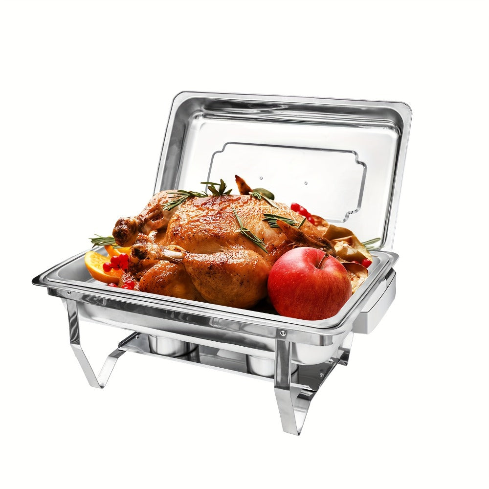 Chafing Dishes Buffet Set 9QT Stainless Steel Food Warmer Trays for Parties Hotel Christmas – 1/2/4/6/8 Pack