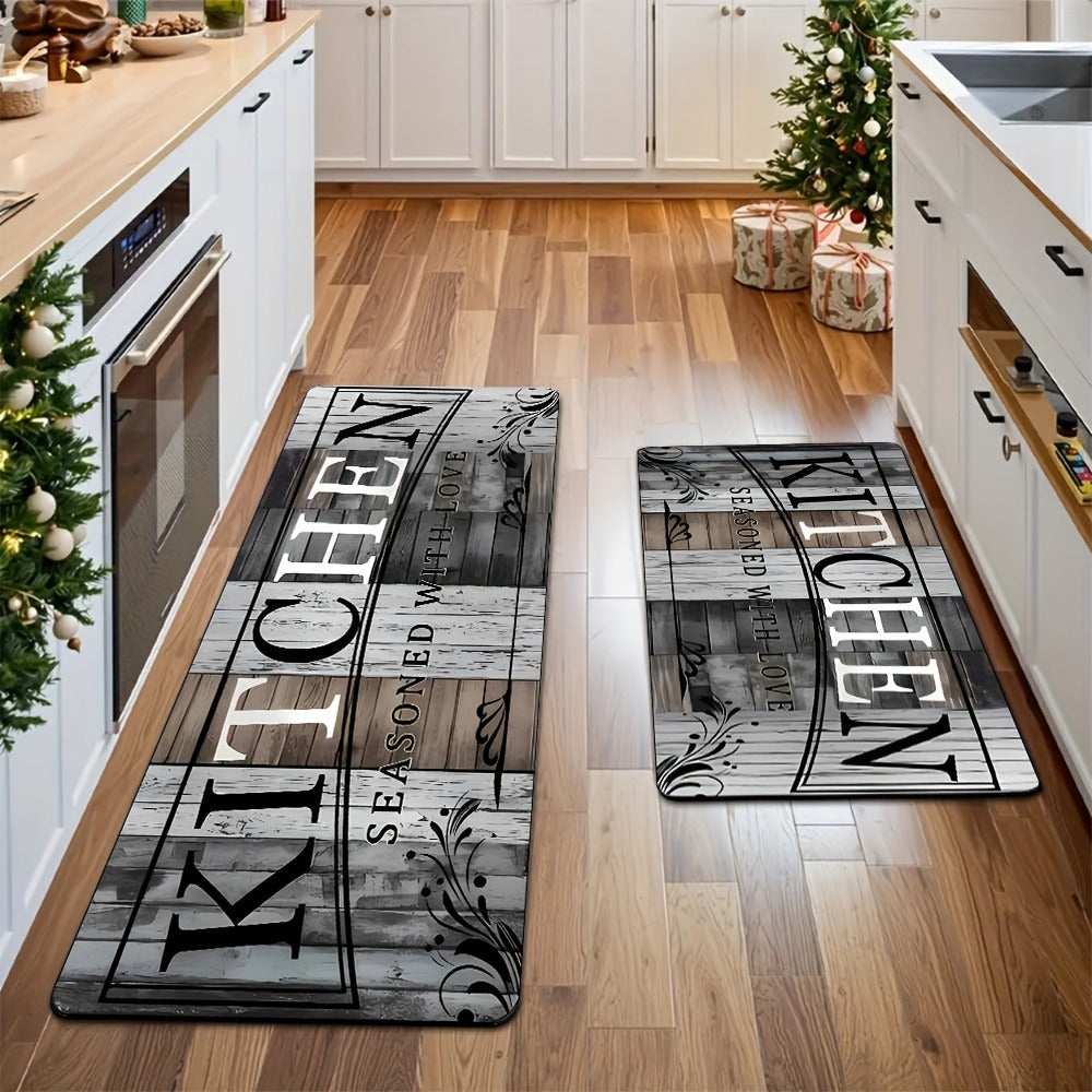 Diatomite Bath Mat Set 2 Piece – Diatom Mud Anti-Slip Floor Mat for Bathroom, Kitchen & Laundry Room