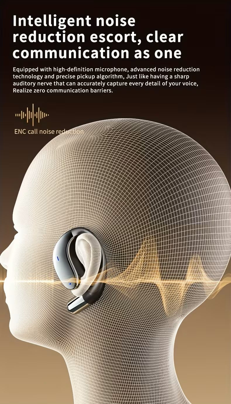 Bone Conduction Headphones Bluetooth 5.4 Open Ear Sport Earbuds 80H Battery LED Display Stereo for an Everyday Personal Care Routine