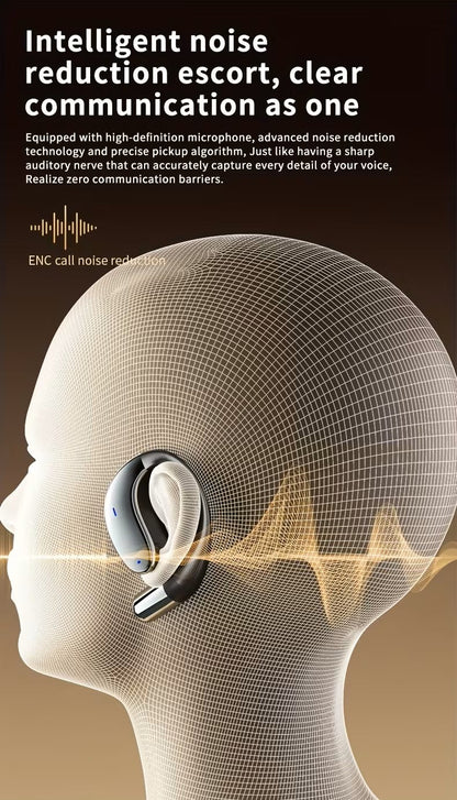 Bone Conduction Headphones Bluetooth 5.4 Open Ear Sport Earbuds 80H Battery LED Display Stereo for an Everyday Personal Care Routine