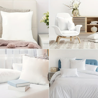 Outdoor Pillow Inserts 4/6 Pack, Soft or Waterproof Throw Pillow Forms for Sofa, Bed & Patio, 12x20-20x20 Inch
