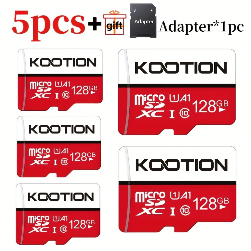 A1 C10 U1 Micro SD Card 5 Pack TF Memory Card 90MB/s High Speed 128MB to 128GB SDXC for Security for an Everyday Personal Care Routine