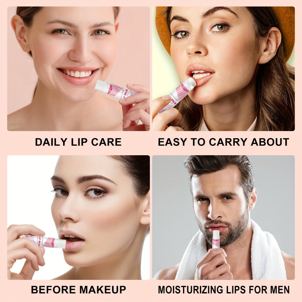 Fruit Flavored Lip Gloss Set 50 Pieces – Moisturizing Lip Balm Kit in 10 Colors, Hydrating Lip Care for Dry & Cracked Lips, Day & Night Use