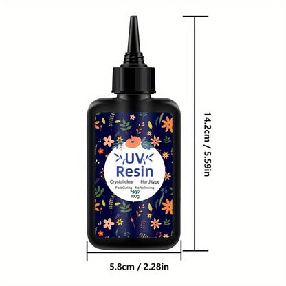 UV Resin Fast Curing Crystal Clear High Viscosity Transparent Epoxy Resin for Jewelry Making Casting & Crafts