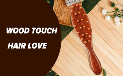 Sandalwood Loc Comb Wide Tooth 2 Pcs Wooden Ergonomic Detangling Comb for Dreads Locs Curly, for Home, Travel and Salon Hair Styling