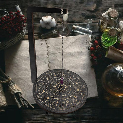 Wooden Pendulum Stand for Divination, Crystal Display Holder, Witchcraft Altar Decor for Entryways, Bedrooms and Living Spaces