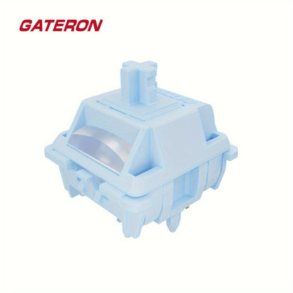 GATERON Sea Salt Smoothie Linear Keyboard Switches 45gf Full POM Pre-Lubed 5-Pin MX Compatible for Custom Mechanical Keyboard Build