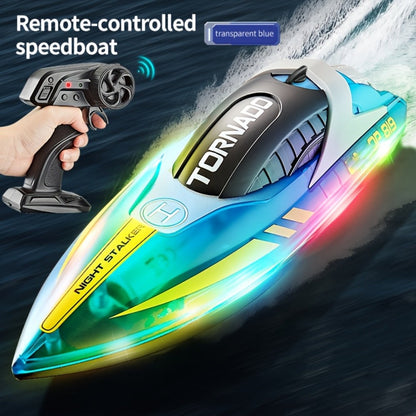 RC Speedboat 30KM/H with LED Night Navigation Lights with the Listed Color, Size or Set Options for Everyday Use