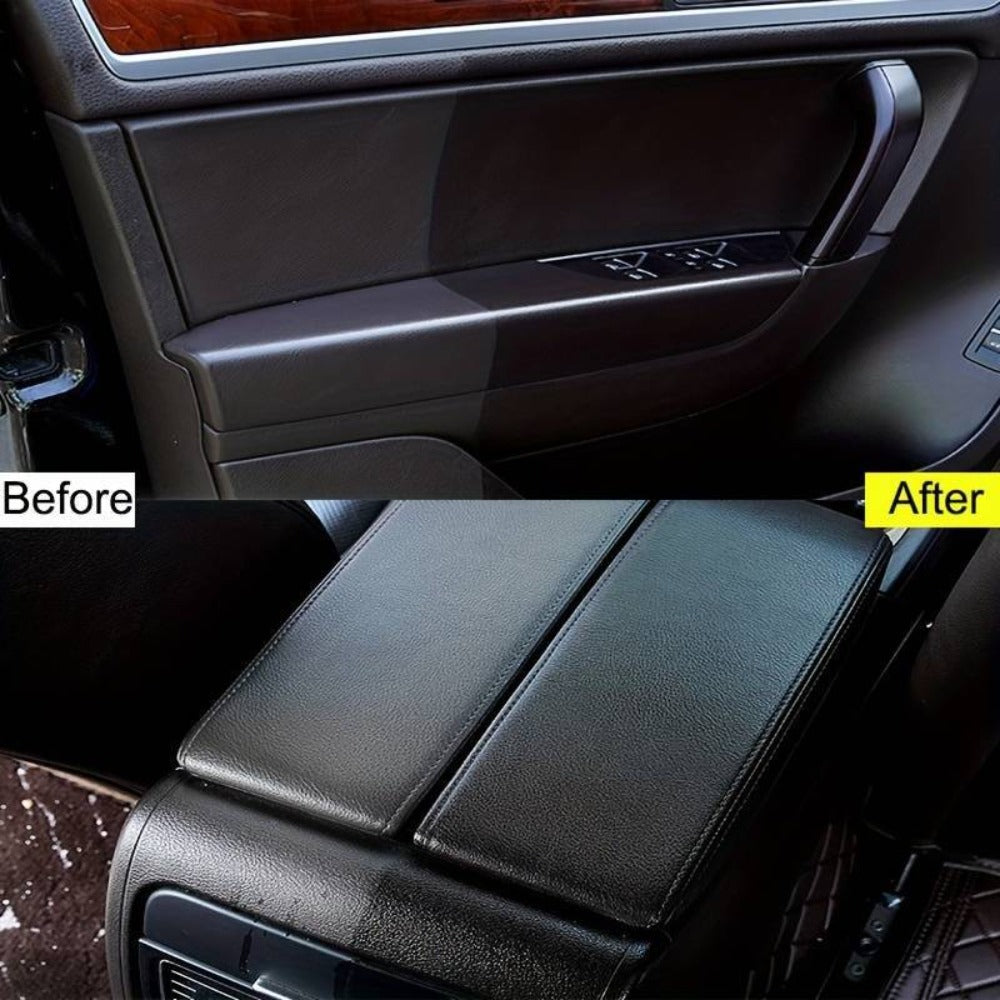 Car Plastic Restorer & Tire Protector Kit 3.38oz – Nano Coating Interior Shine, Yellowing Repair, Black Trim Renewal with Applicator Sponge