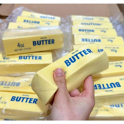 Butter Squishy Toys 10-Pack, Super Slow Rising Butter Stick Squishies, Realistic Food Fidget Toys for Stress