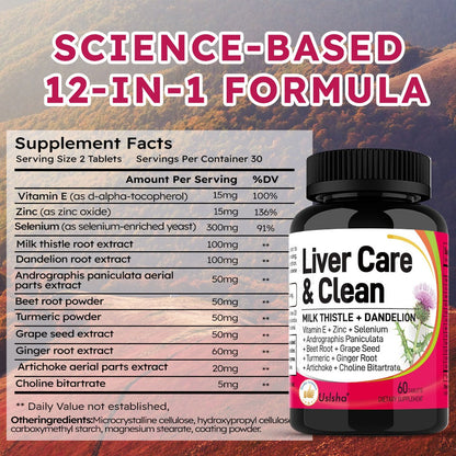 Milk Thistle Turmeric & Beetroot Liver Support Capsules for Bath Time, Home Spa and Personal Care