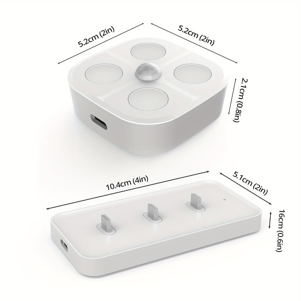 Puck Lights Rechargeable RGB with Charging Station - Motion Sensor Under Cabinet Lighting for Home Cooking, Dining and Outdoor Meals