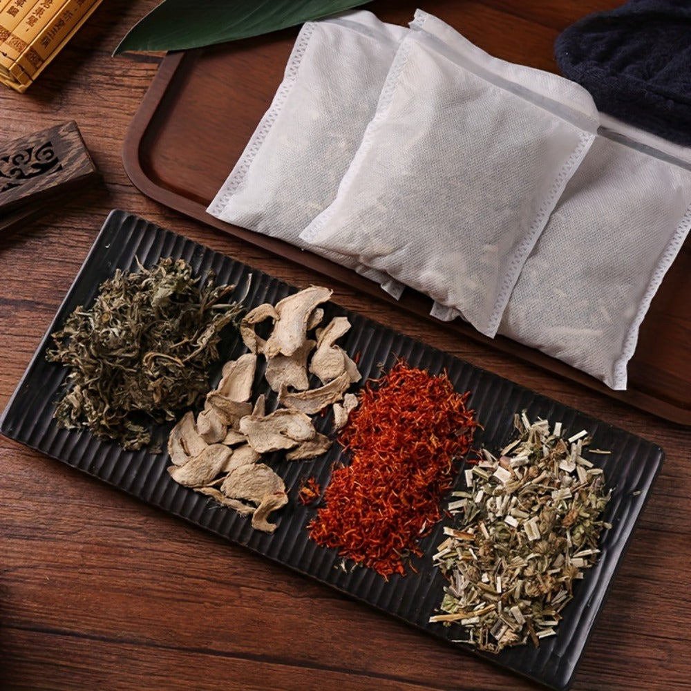 Herbal Foot Soak Packets 20 Pack 12 Chinese Herbs Motherwort Foot Bath Bags Warming Cold Feet Circulation
