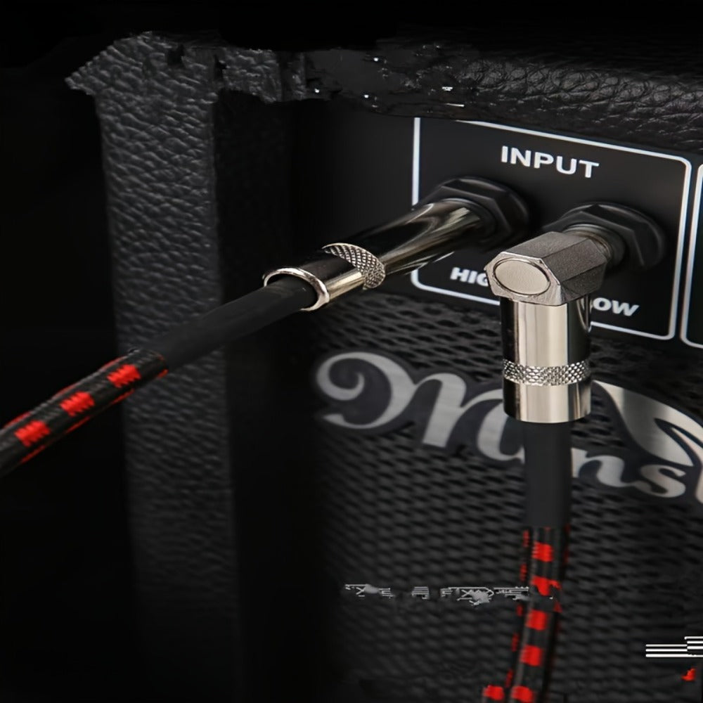 Guitar Bass Amplifier Cable with RCA Connectors, 10ft & 20ft, Tinned Copper Core, Durable Flexible Round Design