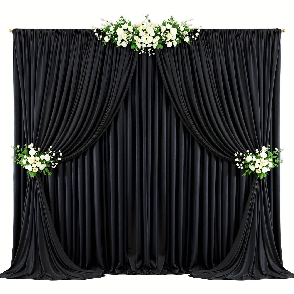 4-Pack 5x10ft Elegant Spandex Photography Backdrop | Wear-Resistant, Wrinkle-Free, Soft & Opaque Party Decoration Banners for Weddings