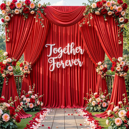 Photography Backdrop 4-Pack 5x10ft Polyester Spandex Background Cloth | Wrinkle-Resistant, Soft & Smooth with Pole Pockets | Wedding