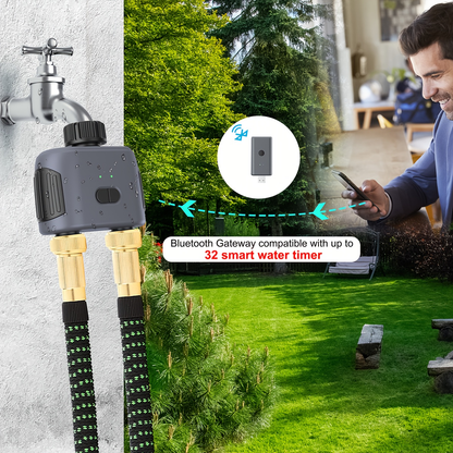 WiFi Sprinkler Timer Smart 2-Zone Irrigation System with App & Alexa Voice Control, for Garden, Lawn and Yard Watering
