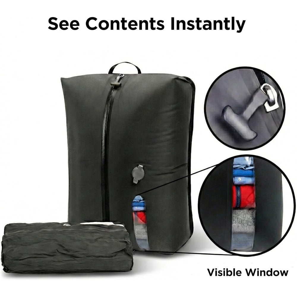Vacuum Storage Bags with Electric Pump - Space Saving Travel Compression Bags for Luggage, Clothes & Bedding