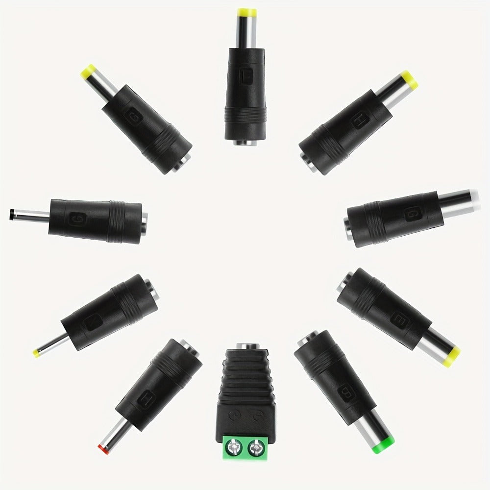Fixed 12V 3A AC/DC Power Adapter with 36W Label, US Plug and Ten Interchangeable Connector Tips