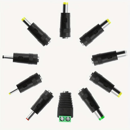 Fixed 12V 3A AC/DC Power Adapter with 36W Label, US Plug and Ten Interchangeable Connector Tips
