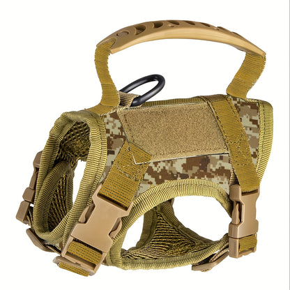 Cat Tactical Vest Harness Adjustable 600D Chest Strap for Cats & Puppies – Escape-Proof Training Vest Harness in Black Khaki Red Rose Red