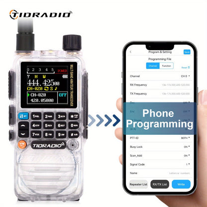 TIDRADIO TD-H3 Ham Radio GMRS Handheld Two Way Radio with USB-C Programming Charging, Long Range 2500mAh Battery