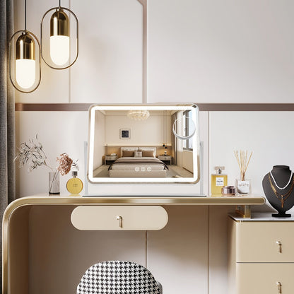 Vanity Mirror with Lights and 5X Magnifying Spotlight, for Makeup, Travel and Everyday Vanity Use