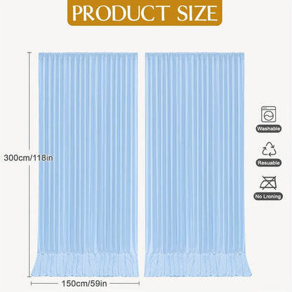 Photography Backdrop 4-Pack 5x10ft Polyester Spandex Background Cloth | Wrinkle-Resistant, Soft & Smooth with Pole Pockets | Wedding