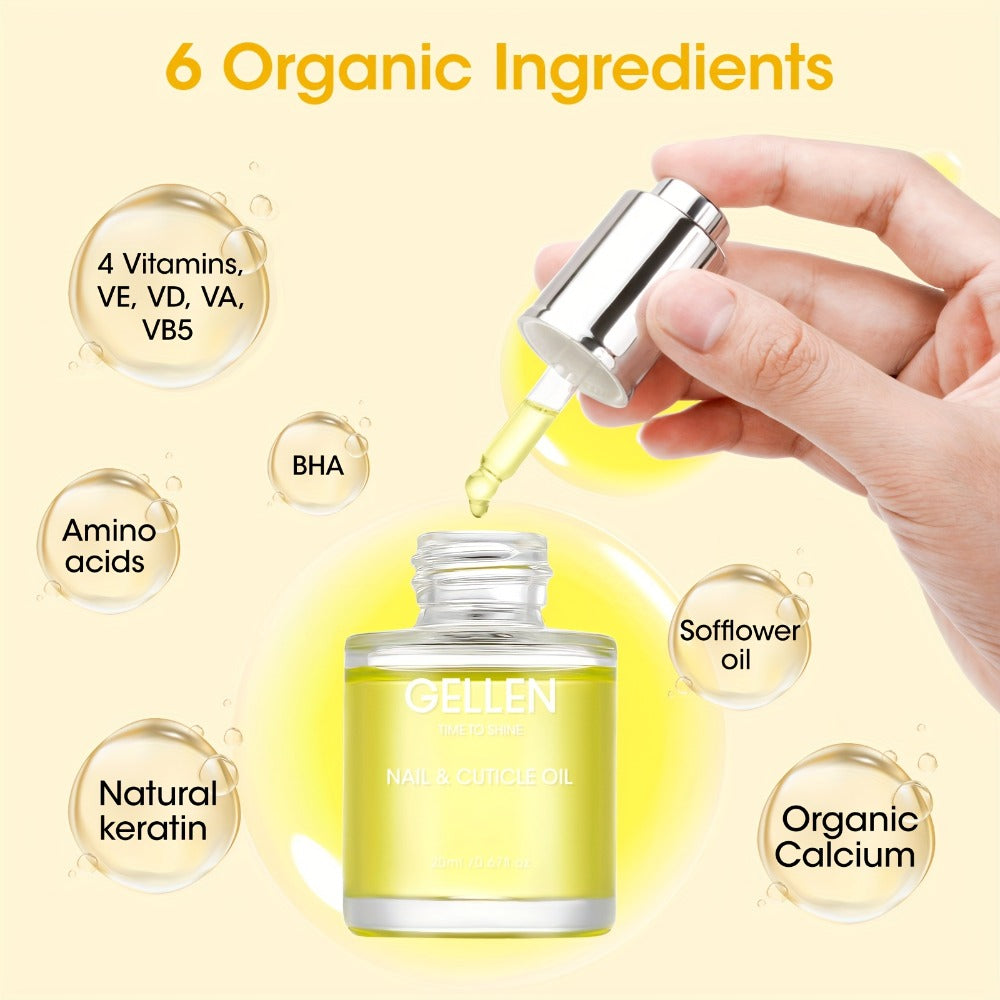 Cuticle Oil Treatment Set 2pcs 0.68oz Each Nourishing Hydrating – Moisturizer for Dry Cracked Cuticles & Brittle Nails