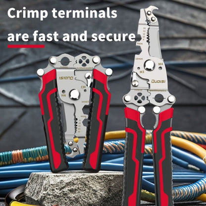 Folding Wire Stripper Multifunctional Pliers Crimping Cutter Tool for Electrician Cable DIY for Entryways, Bedrooms and Living Spaces