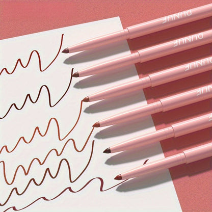 Waterproof Lip Liner Set 12 Pcs 2-in-1 Matte Lipstick Pencil Long Lasting Rich Pigment Smooth Glide Lip Color Kit Nude to Bold Shades