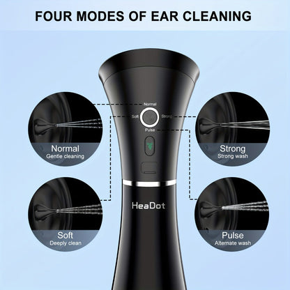 Rechargeable Ear Irrigation Cleaning System with Dual Water Tank, Interchangeable Tips and Two Checkout Models